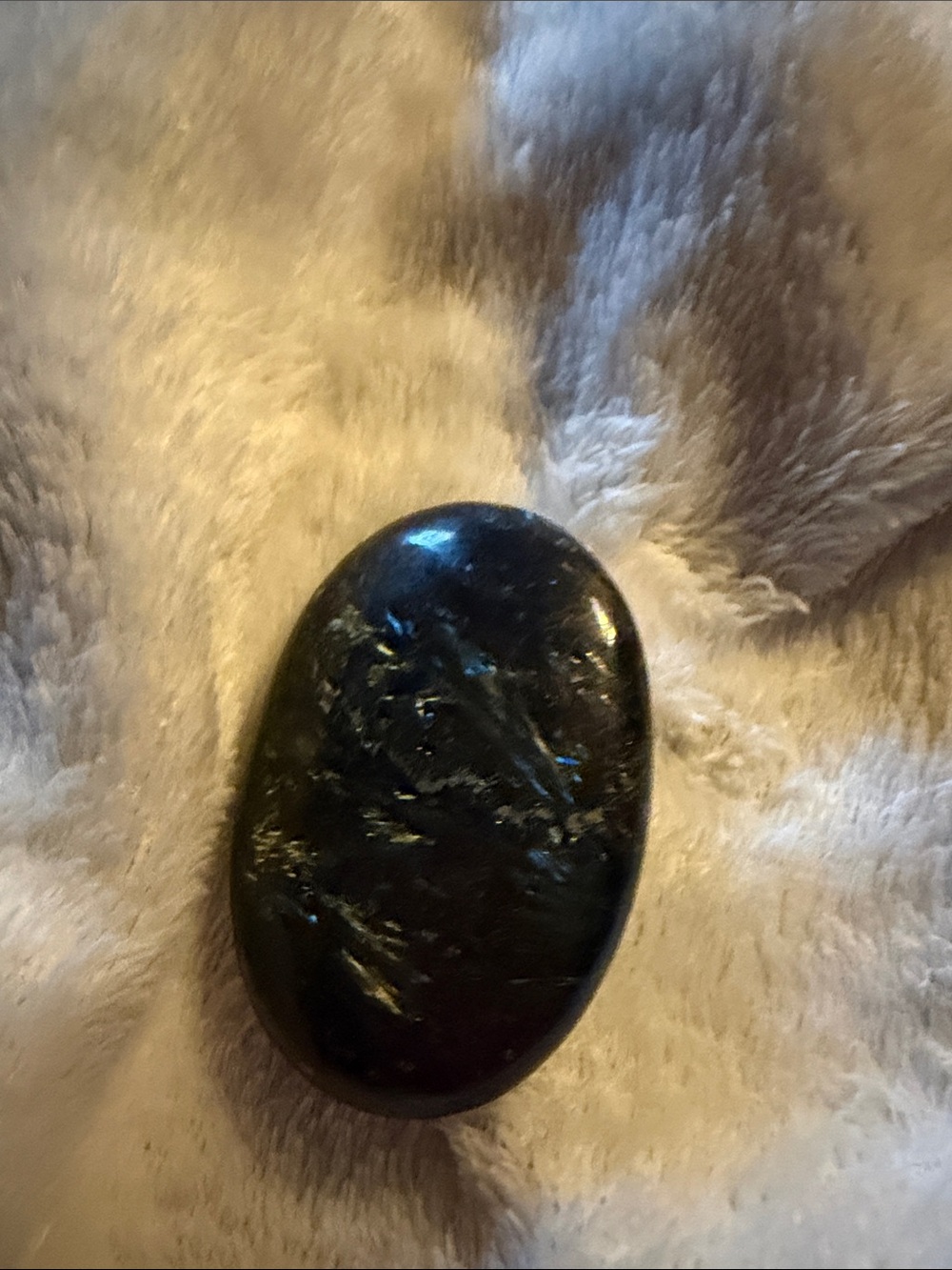 This stone is a polished Astrophyllite, or “Firework” Palm Stone. Beautiful!! - Picture 6 of 6